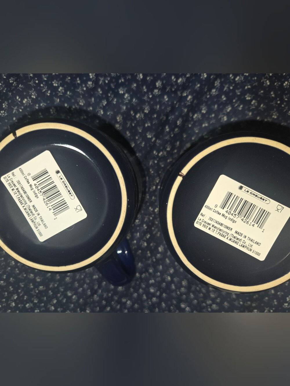 Le Creuset Stobeware Vancouver Mugs In Indigo- Pair